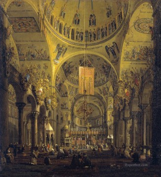 san marco the interior Canaletto Oil Paintings